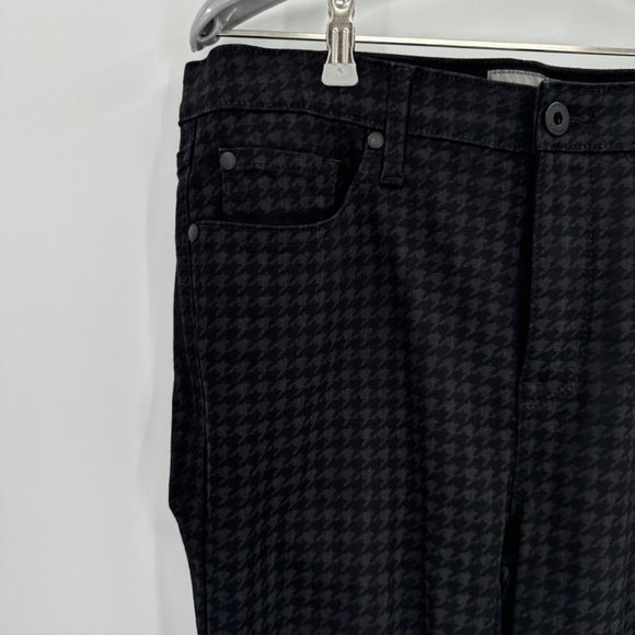Torrid Super Soft Black Houndstooth Skinny Jeans size 12R Elastic Waist Stretch - Picture 2 of 14